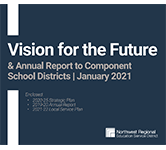 Blue background with text that says vision for the future