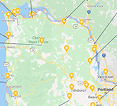 map of oregon region that shows districts that are using ion software