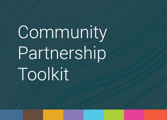 community partnership toolkit cover with textured background