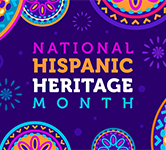 colorful illustration with text that says national hispanic heritage month