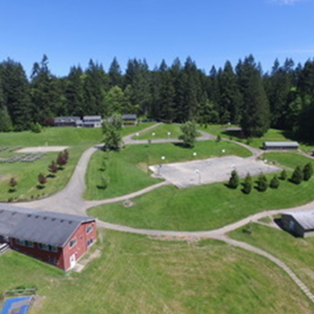 an Aerial view of the Cedar Ridge Outdoor School