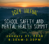 school safety and mental health summit text with trees in the background