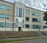 The outside of Gray Elementary school in Astoria