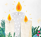 illustration of three candles