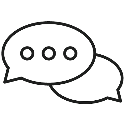 Illustration of two chat bubbles