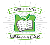 education support professional with the state of oregon, a book and a seedling